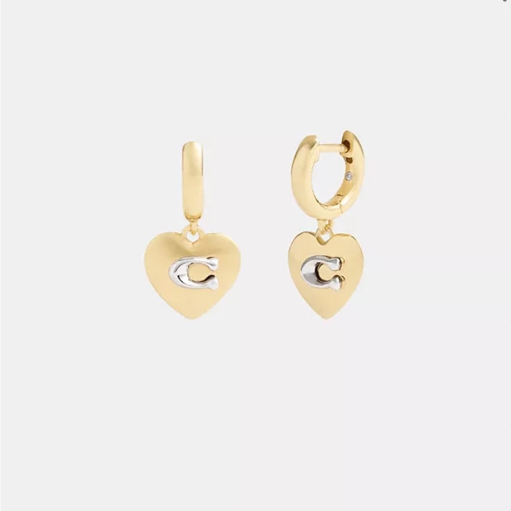 NWT Signature Heart Huggie Earrings. Perfect gift! In box with pouch.